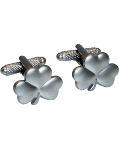 3 Leaf Clover Cufflinks - Onyx Art - Gift Boxed - Shamrock Irish Ireland Three