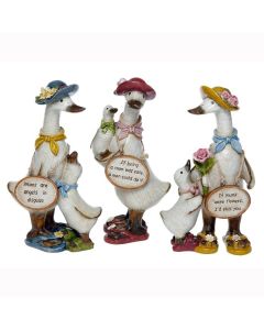 Complete Set of Mums Message Ducks - Davids - Mum Mother Grandma Ornaments Gift