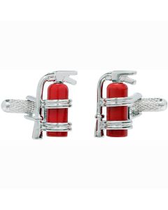 Red Fire Extinguisher Cufflinks by Onyx Art - Gift Boxed - Fireman Firefighter