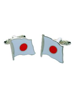 Japanese Flag Cufflinks by Onyx Art - Gift Boxed