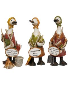 Complete Set Mrs Mop Message Ducks - Davids - Kitchen Cleaner - Ornaments Gift