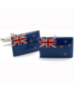 New Zealand Flag Cufflinks by Onyx Art - Gift Boxed - Zealander Kiwi Cuff Links