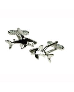 Shark Cufflinks by Onyx Art - Gift Boxed - Extreme Fishing - Lawyer Cuff Links
