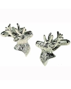 Stags Head Cufflinks Onyx Art - Gift Boxed - Deer Hunting Shoot Stag Cuff Link