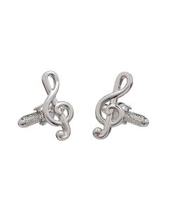 Treble Clef Cufflinks - Onyx Art - Gift Boxed Musician Music Musical Cuff Links
