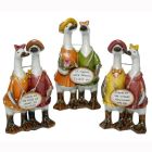 Complete Set of Friends Message Ducks - Davids - Girlfriend Ornament Gift