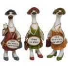 Complete Set of Glam Girls Message Ducks Small - Davids - Ladies Ornaments Gift